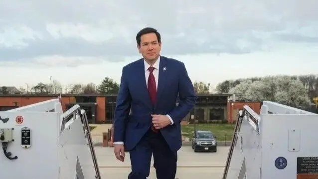 Foto: Secretario de Estado de EEUU, Marco Rubio, a su llegada a Jamaica. X/SecState