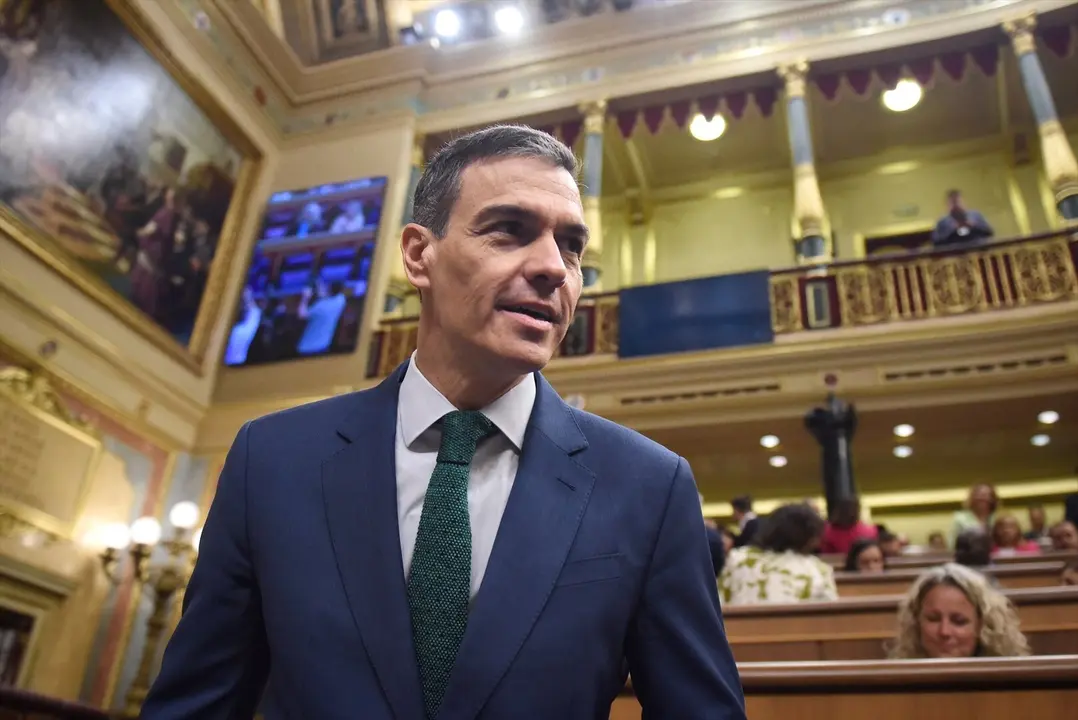 El presidente del Gobierno, Pedro S&aacute;nchez, durante una sesi&oacute;n de control al Gobierno, en el Congreso de los Diputados - Fernando S&aacute;nchez / Europa Press
