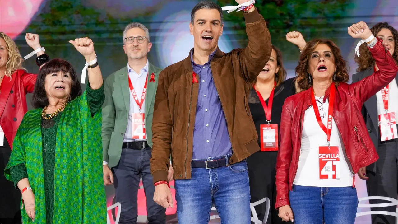 Pedro S&aacute;nchez, durante la clausura del 41&ordm; Congreso Federal &mdash; Francisco J. Olmo / Europa Press