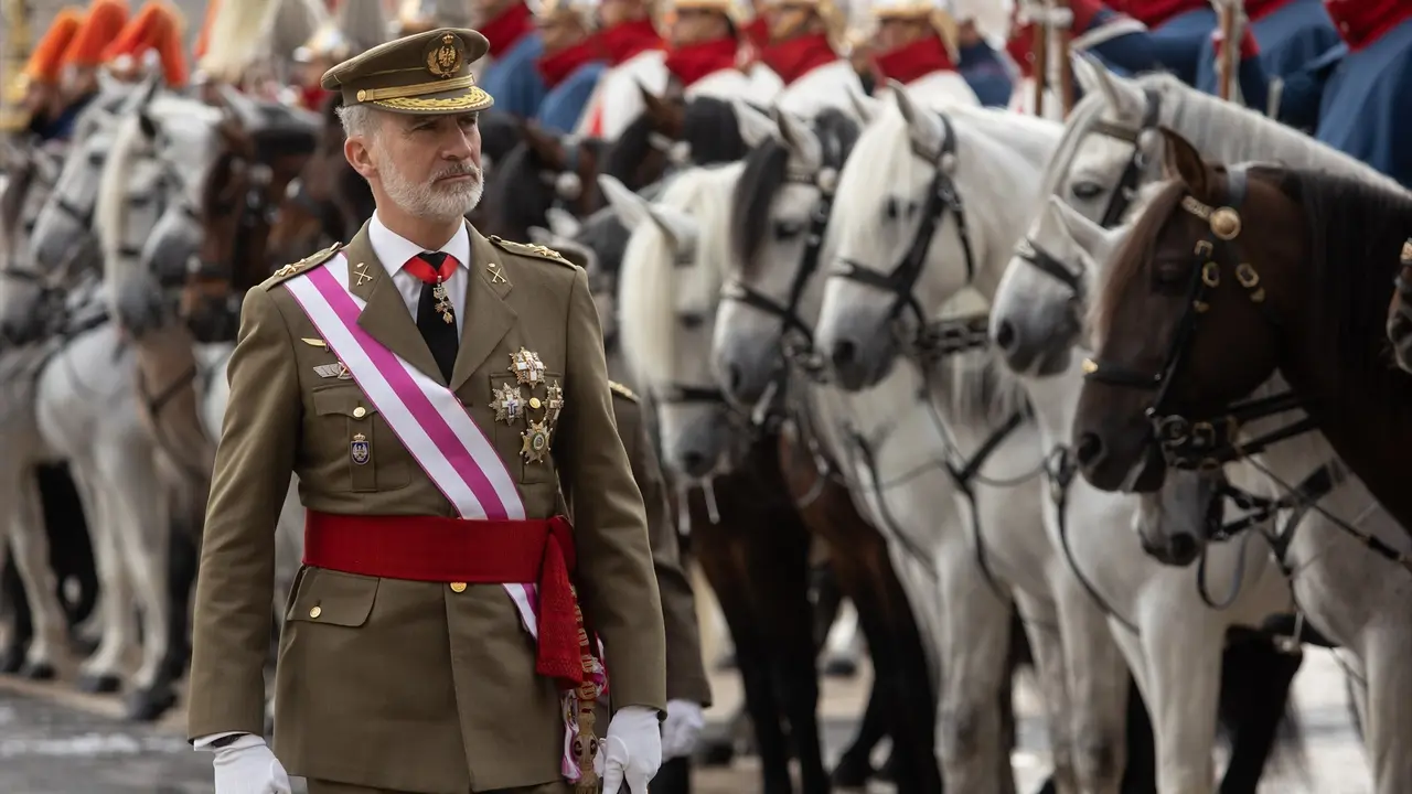 El Rey Felipe VI, durante la Pascua Militar, en el Palacio Real, a 6 de enero de 2025, en Madrid (Espa&ntilde;a) &mdash; Alejandro Mart&iacute;nez V&eacute;lez / Europa Press