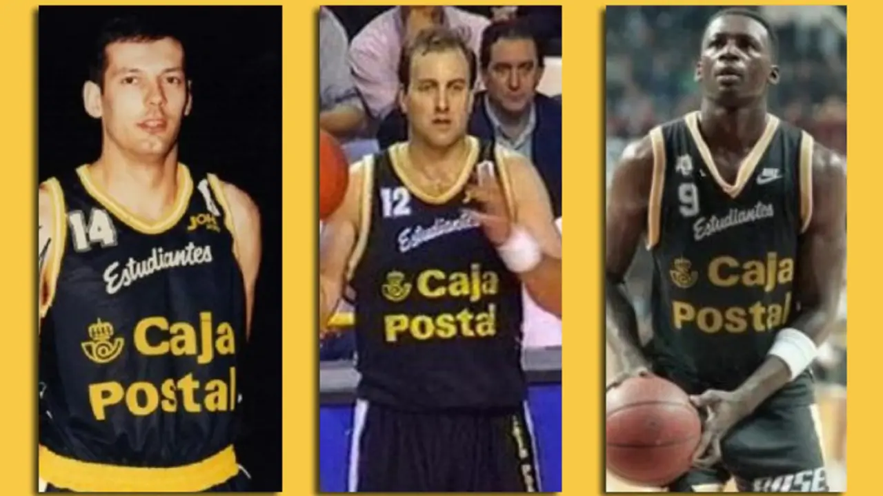 Los 3 extranjeros del Estudiantes 1992-93: Danko Cvjeticanin, John Pinone y Ricky Winslow