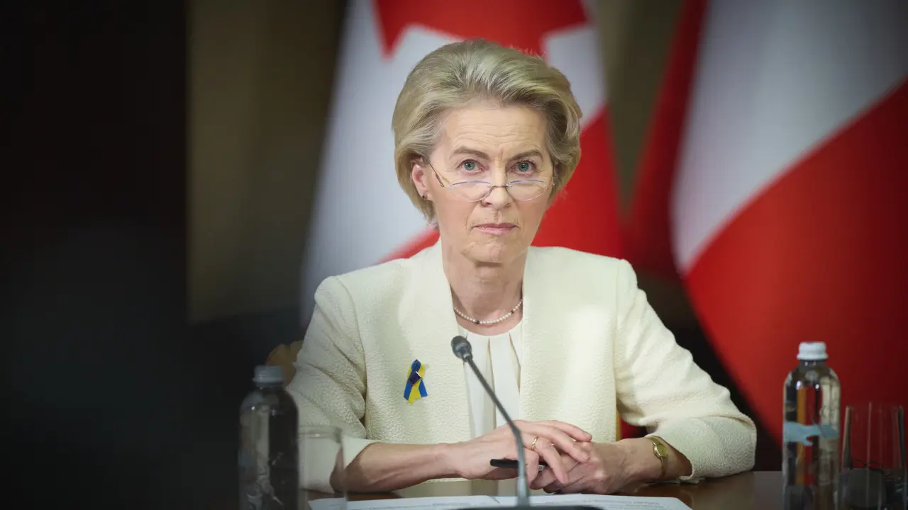 La presidenta de la Comisi&oacute;n Europea, Ursula von der Leyen &mdash; Pool / Ukrainian Presidentia / Zuma Press / ContactoPhoto