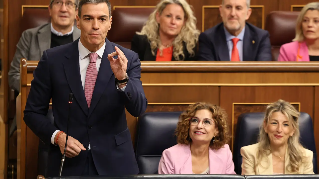 Pedro S&aacute;nchez en su comparecencia ante el Congreso de los Diputados &mdash; Marta Fern&aacute;ndez / Europa Press