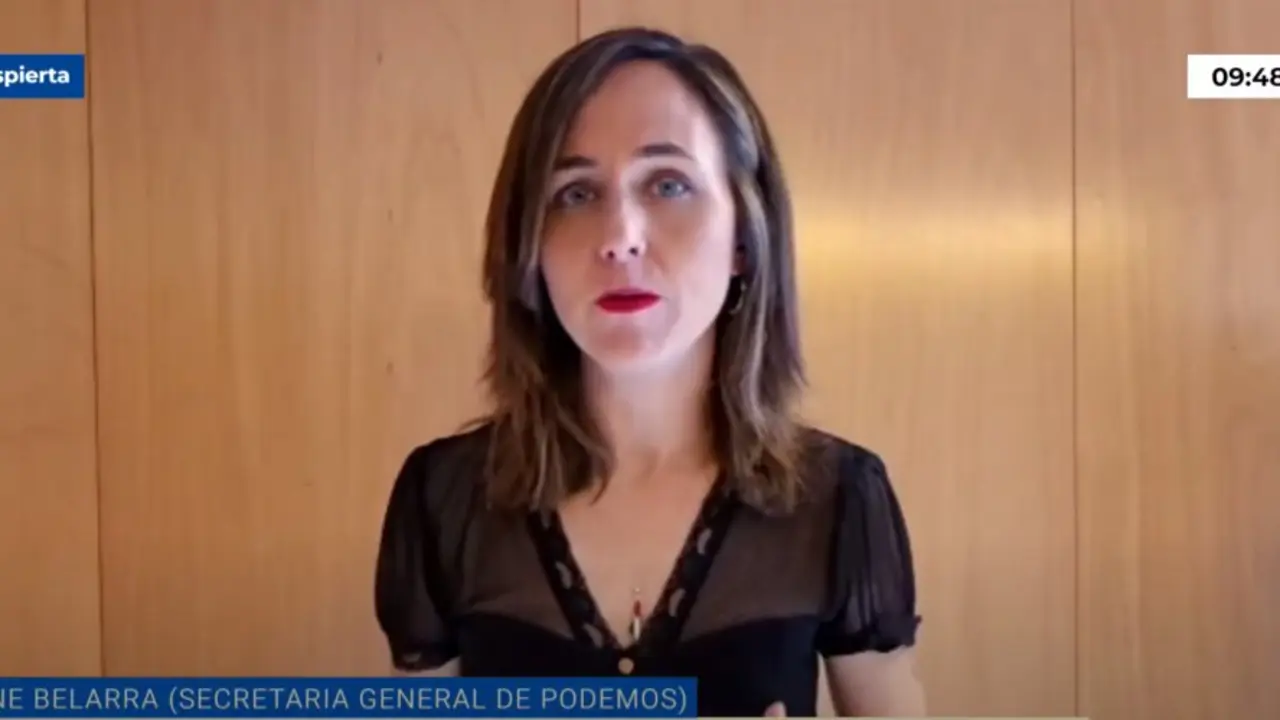 Ione Belarra entrevistada este mi&eacute;rcoles en el matinal "Despierta" de Canal Red