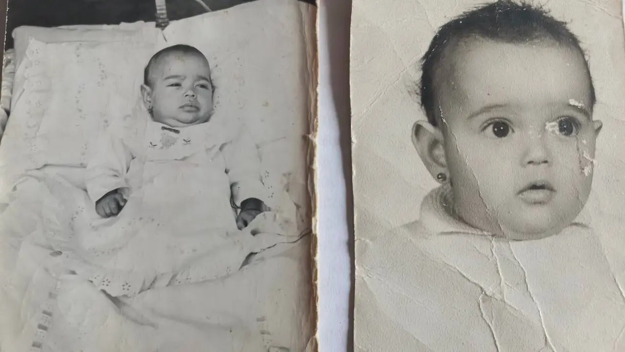 Francisca "Paqui" Bria Cl&eacute;rigues en su infancia