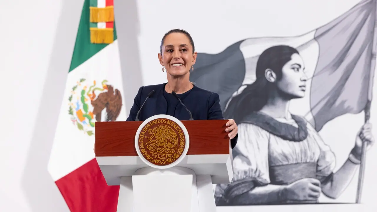 La presidenta Sheinbaum destacó la disminución en los delitos de alto impacto durante su gobierno. Cr&eacute;dito: Presidencia de M&eacute;xico