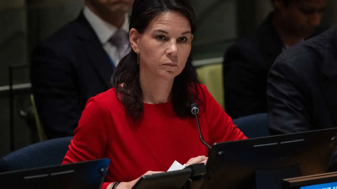 La ex-Ministra de exteriores alemana, Annalena Baerbock, que ahora es presidenta de la ONU y que ha sido denunciada ante la Fiscal&iacute;a por complicidad en el genocidio - Lev Radin / Zuma Press / ContactoPhoto