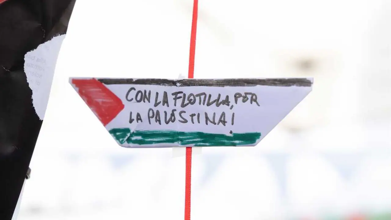 Mensaje de apoyo a la Global Sumud Flotilla en Roma, Italia
- Europa Press/  Contacto / Matteo Nardone