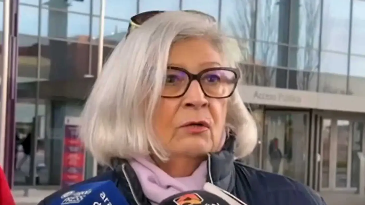 La responsable de Memoria Democr&aacute;tica de la Podemos Arag&oacute;n, Pilar Gimeno, en la Ciudad de la Justicia