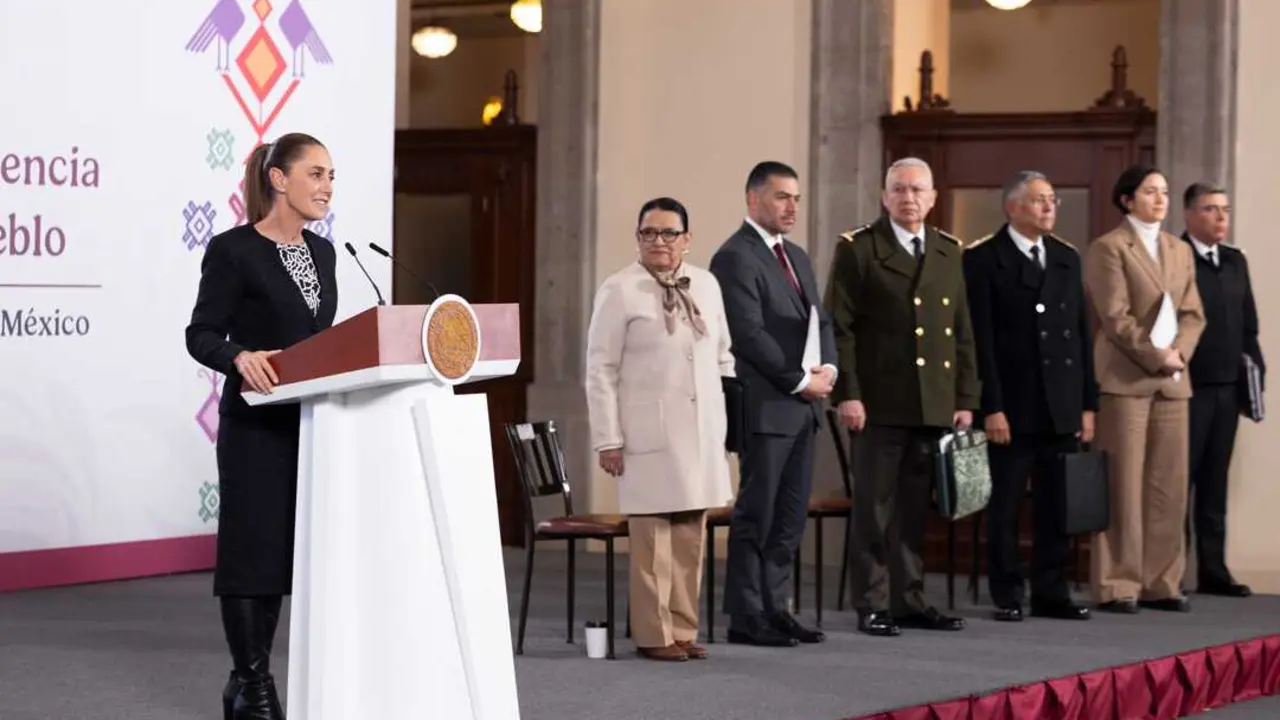 La presidenta Claudia Sheinbaum y los integrantes del gabinete de seguridad. Foto: Presidencia de México